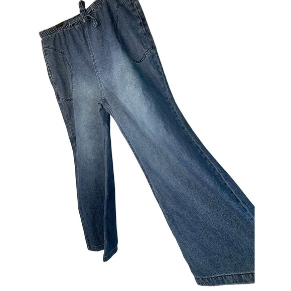 Steve Madden Womens XL Wide Leg Relaxed Jeans 100% Cotton RN10521 NWT Pockets - Picture 2 of 8